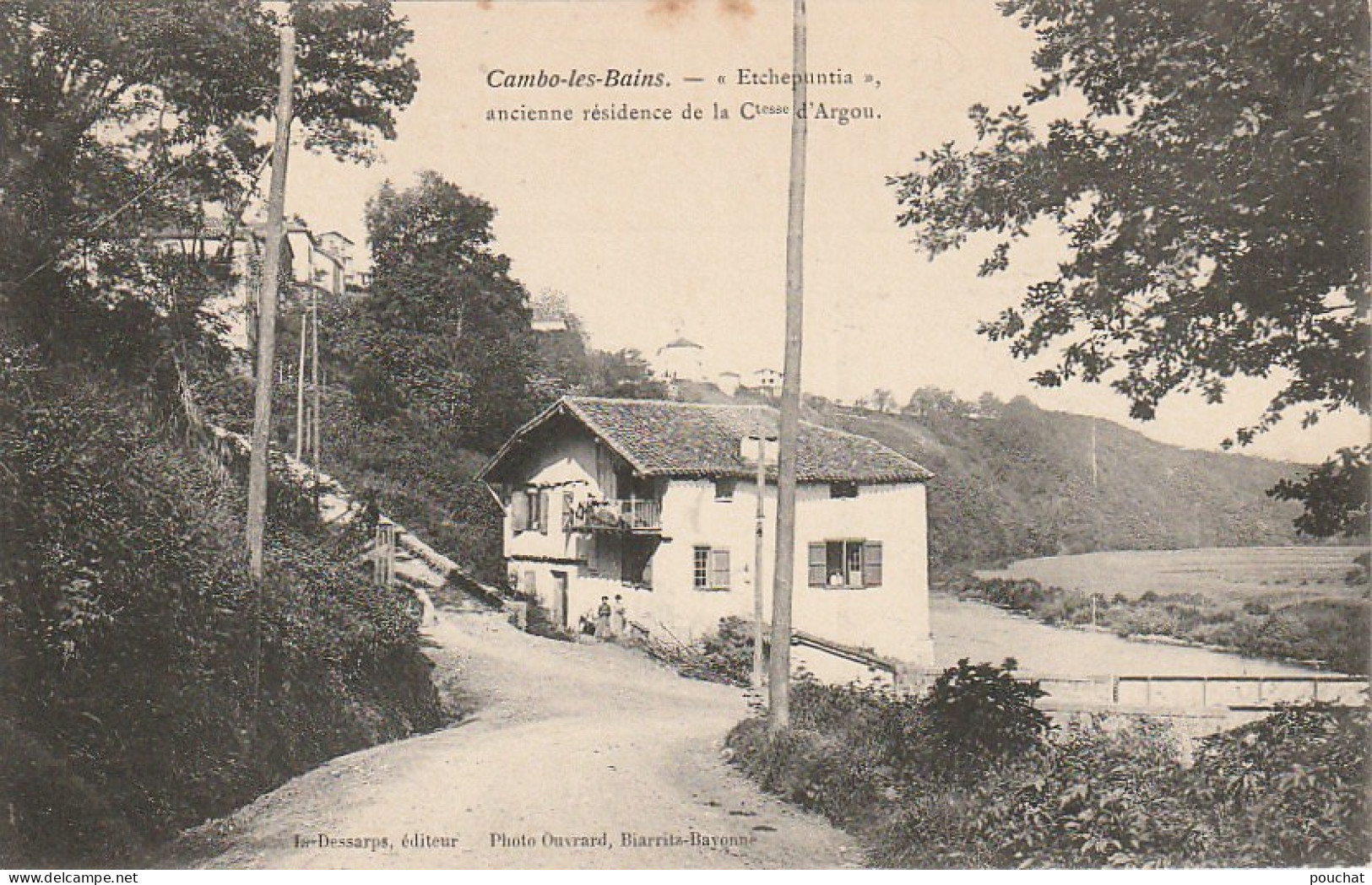 GU 25 -(64) CAMBO  LES BAINS  -  " ETCHEPUNTIA " , ANCIENNE RESIDENCE DE LA COMTESSE D'ARGOU   - 2 SCANS - Cambo-les-Bains