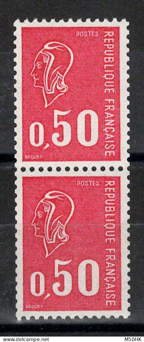 Numéro Rouge - Gomme Tropicale - YV 1664e Tenant à Normal , N** MNH Luxe , Numéro 000 , Cote 25+ Euros - Neufs