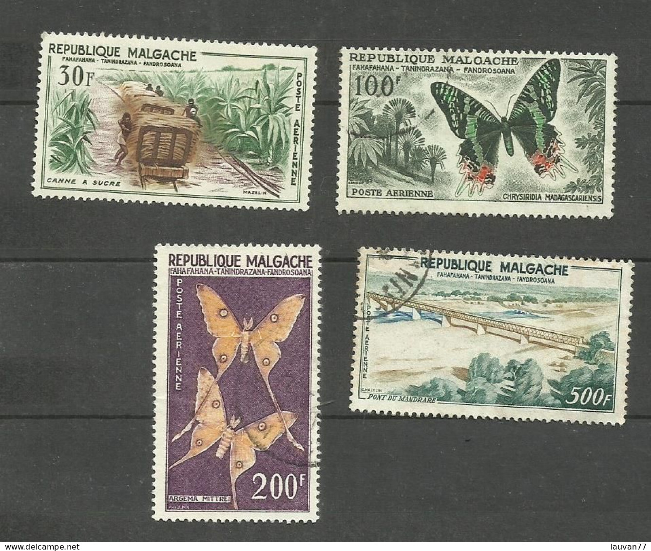 MADAGASCAR POSTE AERIENNE N°78, 81 à 83 Cote 6.65€ - Madagaskar (1960-...)