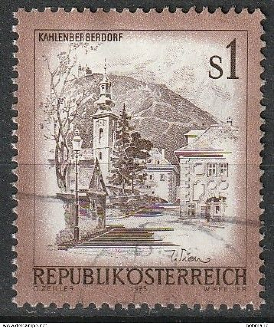 Série Paysages, Timbre Autriche Oblitéré "Kahlenbergerdorf" 1975 N° 1304 - Gebraucht