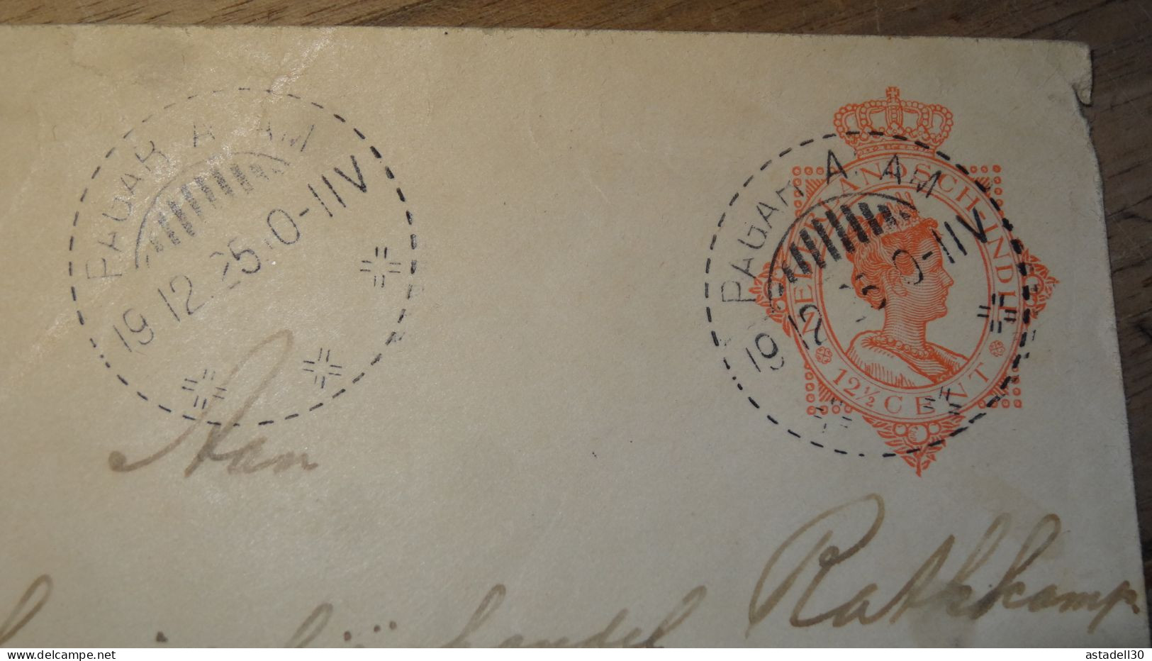 Entieer Postal PAGAR ALAM 1925   ......... Boite1 ...... 240424-58 - Niederländisch-Indien