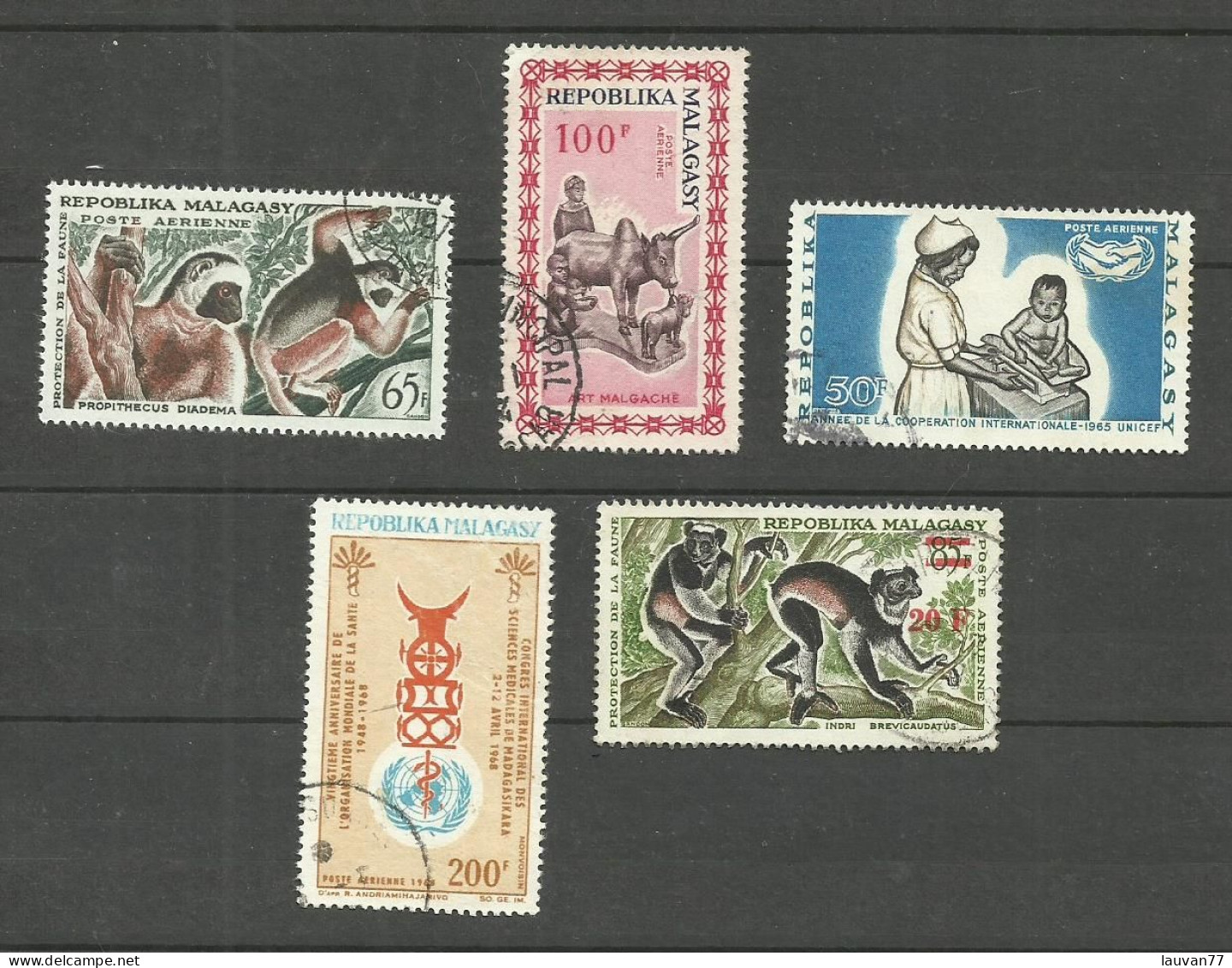 MADAGASCAR POSTE AERIENNE N°84, 96, 98, 104, 106 Cote 4.65€ - Madagaskar (1960-...)