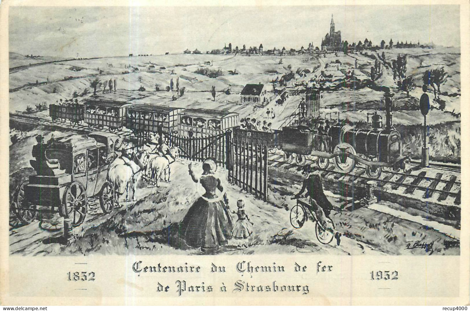 67 STRASBOURG  Centenaire Du Chemin De Fer De Paris à Strasbourg 1852.1952  Voir Verso  2 Scans - Straatsburg