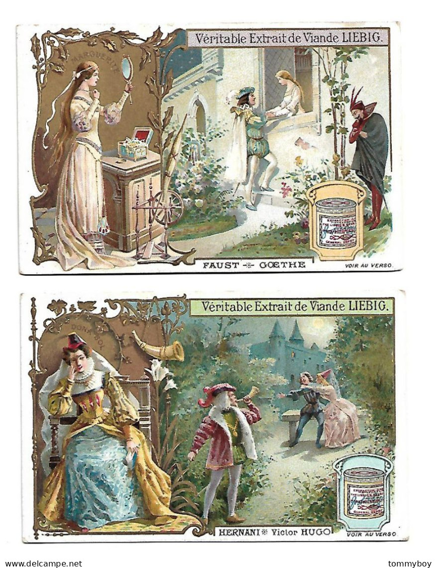 S 835, Liebig 6 Cards, Héroines De Tragédies Célèbres (stickers On Backs) (ref B22) - Liebig