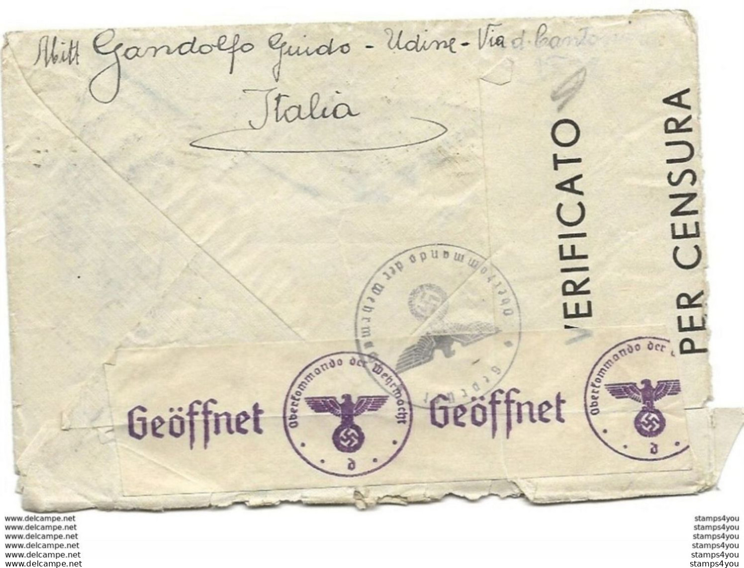 134 - 77 -  Enveloppe Envoyée De Venezia à Graz 1940 - Censure - WO2