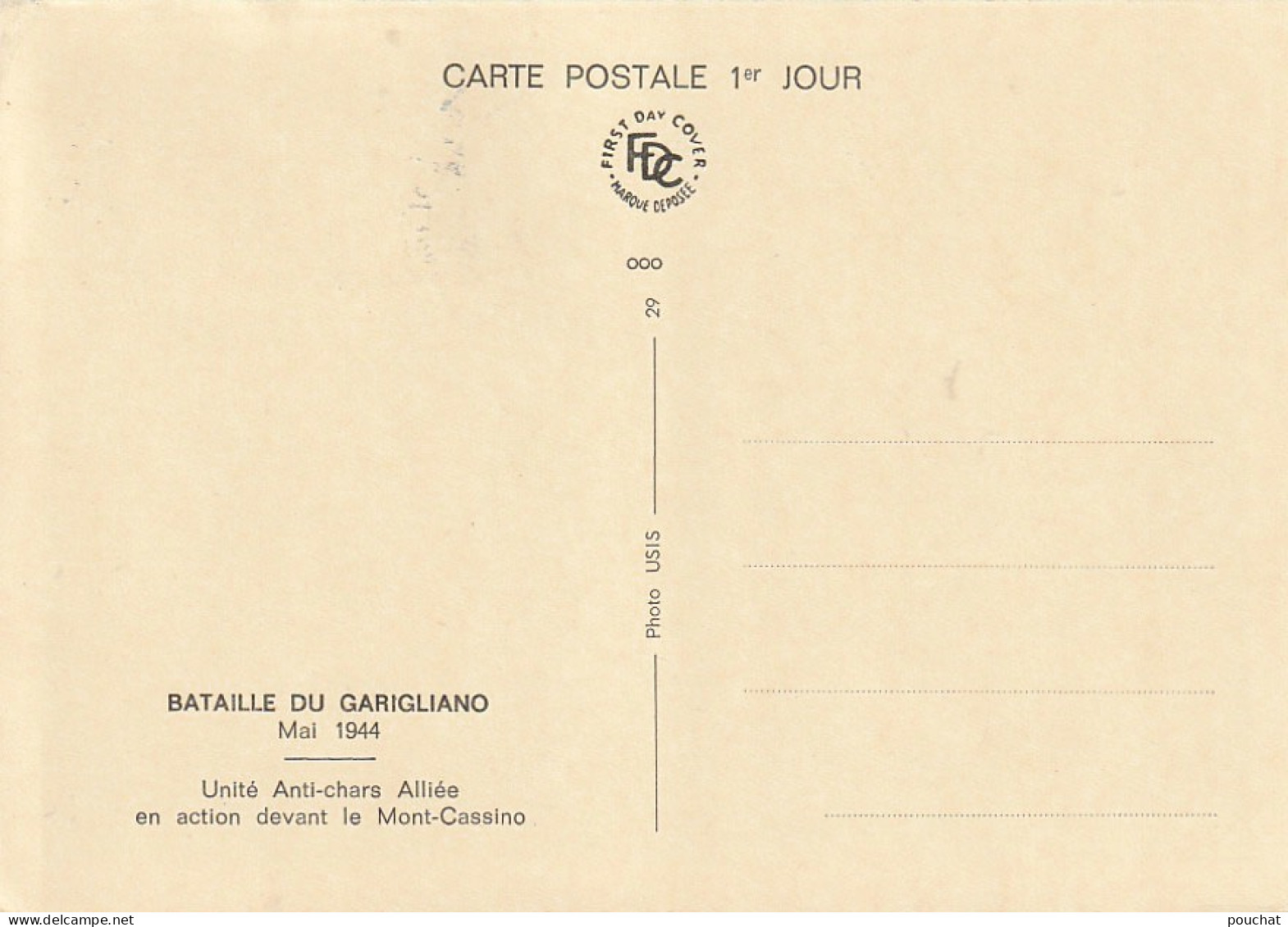 GU Nw - BATAILLE DU GARIGLIANO , MAI 1944 - CARTE MAXIMUM ( 10 MAI  1969  ) - 2 SCANS - 1960-1969