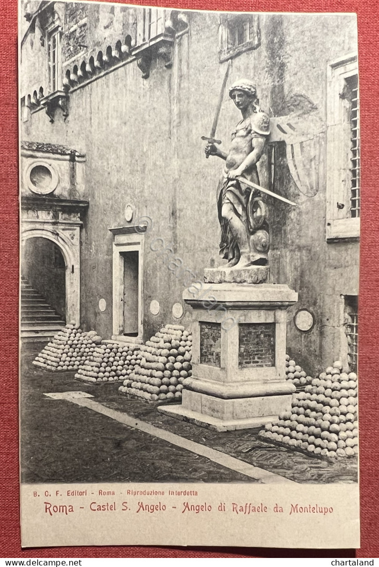 Cartolina - Roma - Castel S. Angelo - Angelo Di Raffaelle Da Montelupo - 1900 Ca - Autres & Non Classés