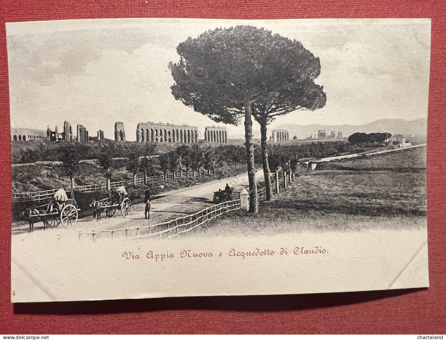 Cartolina - Roma - Via Appia Nuova E Acquedotti Di Claudio - 1900 Ca. - Sonstige & Ohne Zuordnung