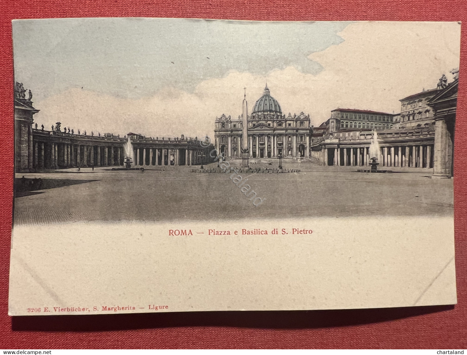 Cartolina - Roma - Piazza E Basilica Di S. Pietro - 1900 Ca. - Autres & Non Classés