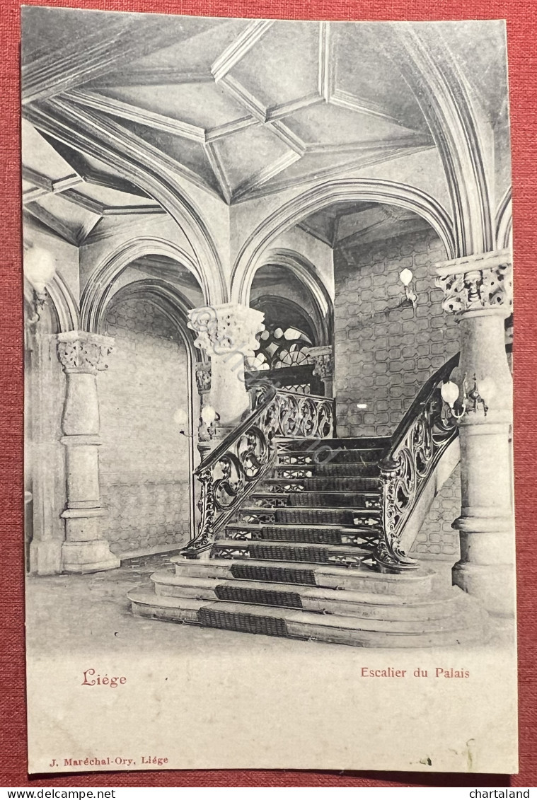 Cartolina - Belgio - Liége - Escalier Du Palais - 1900 Ca. - Ohne Zuordnung