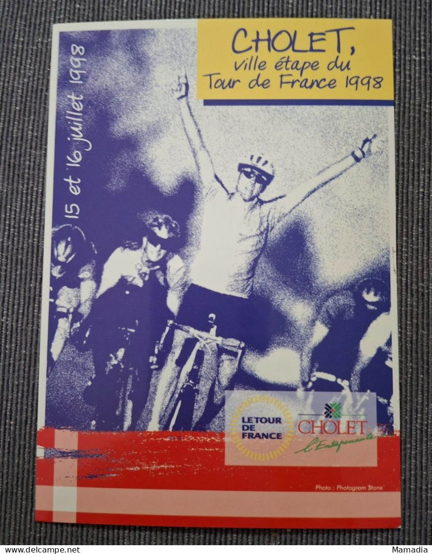 CARTE POSTALE TOUR DE FRANCE 1998 CHOLET VILLE ETAPE - Cyclisme