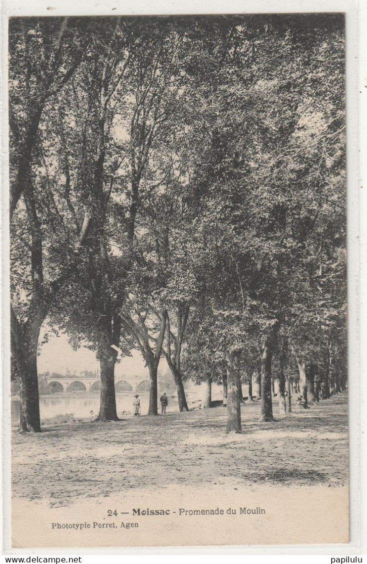 7 DEPT 32 : édit. Perret N° 24 : Moissac Promenade Du Moulin - Other & Unclassified