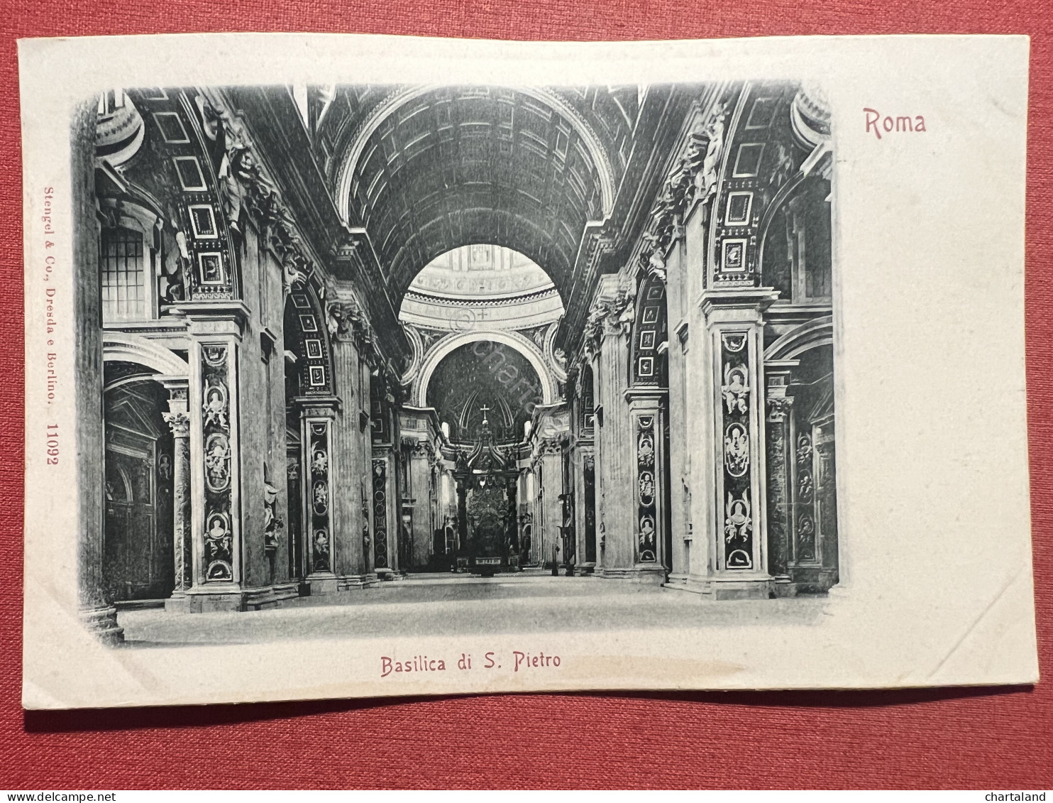 Cartolina - Roma - Basilica Di S. Pietro - 1900 Ca. - Altri & Non Classificati