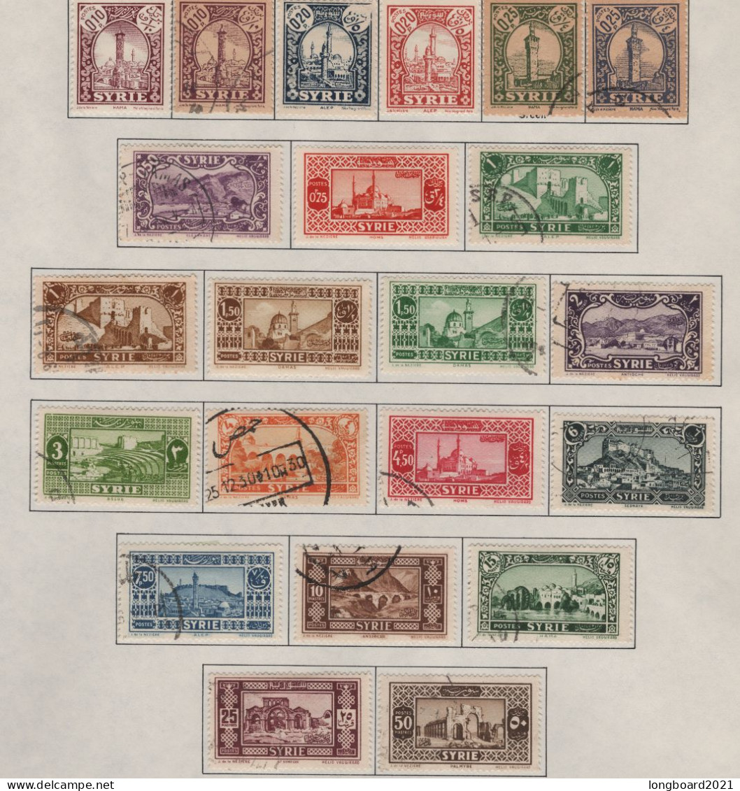 SYRIA - 0,1 - 50P 1930/31 DEFINITIVES Mi 333-354 - Syrien