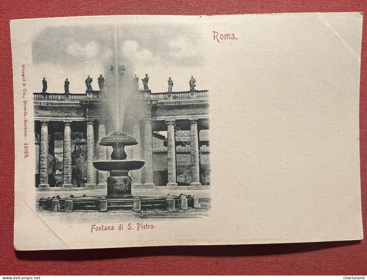 Cartolina - Roma - Fontana Di S. Pietro - 1900 Ca. - Andere & Zonder Classificatie