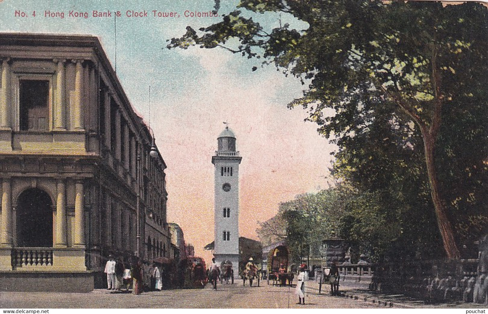 DE Nw27- HONG KONG BANK & CLOCK TOWER , COLOMBO - CEYLON - SRI LANKA - Sri Lanka (Ceylon)