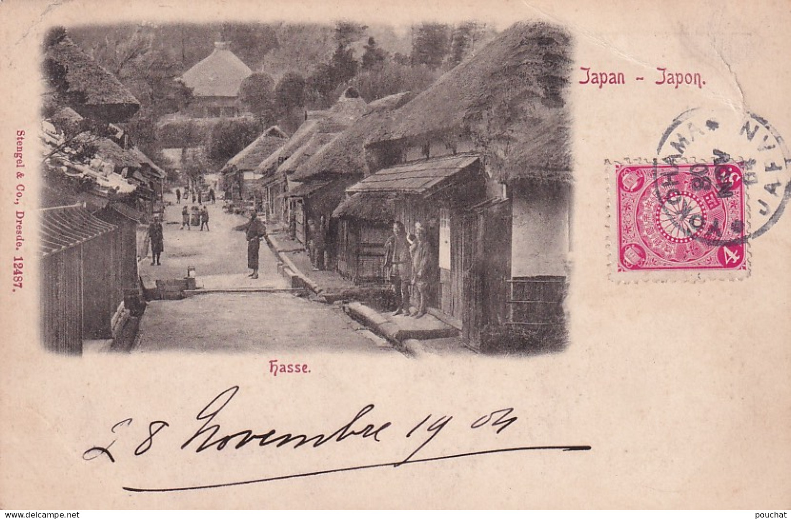 DE Nw27- HASSE , NARA - JAPAN - JAPON - ANIMATION - OBLITERATION 1904 - Sonstige & Ohne Zuordnung