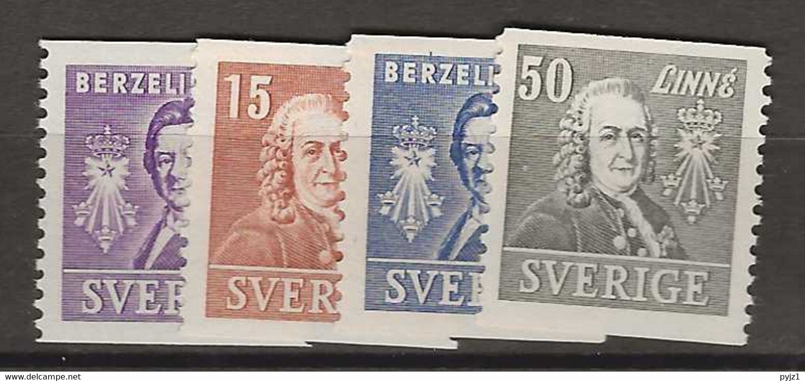 1939 MNH Sweden, Mi 272-75-A Postfris** - Ongebruikt