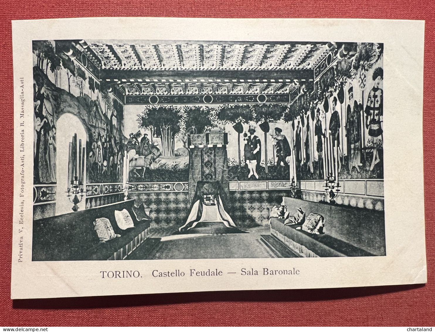 Cartolina - Torino - Castello Feudale - Sala Baronale - 1900 Ca. - Other & Unclassified