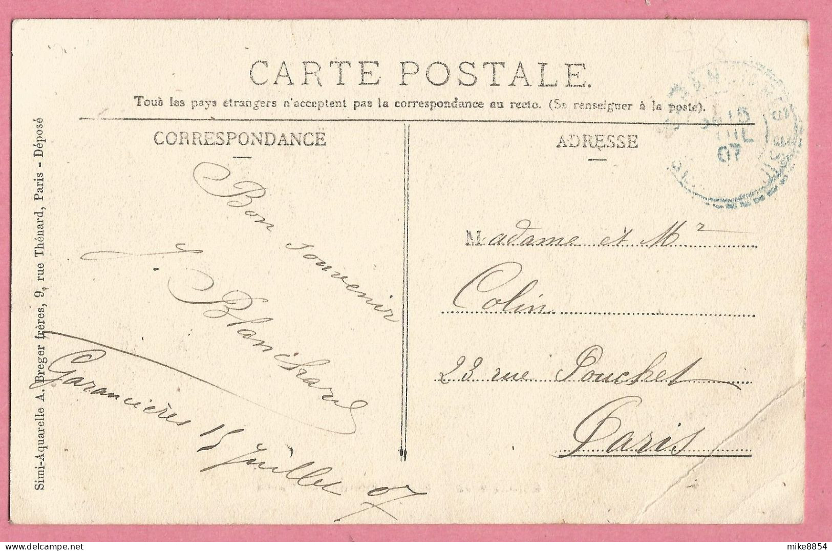 SAS0403  CPA  GARANCIERES  (Seine Et Oise)  Rue De Poissy - La Poste - EPICIER - Véhicule - Essence BENZO MOTEUR - Autres & Non Classés