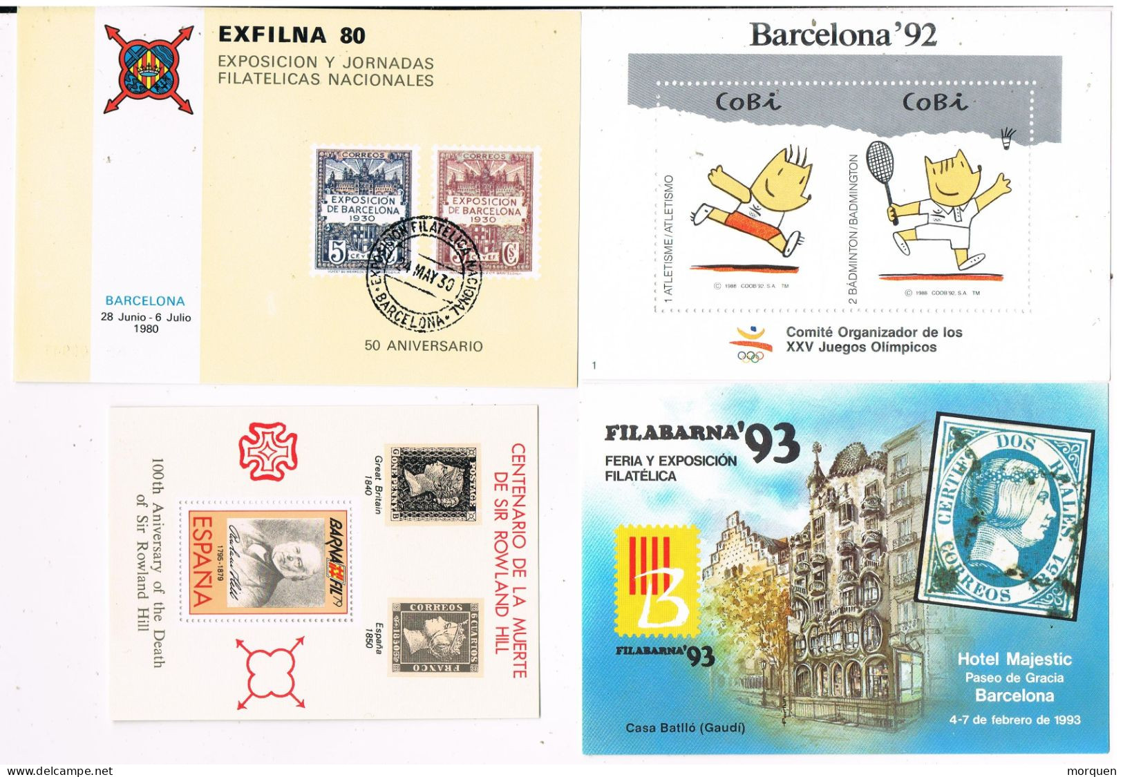 53952. Gran Lote 12 Hojitas Viñetas ESPAÑA, OCASION, Dalí, Barnafil, COBI, Marbella, Futbol 1978-1993 ** - Abarten & Kuriositäten