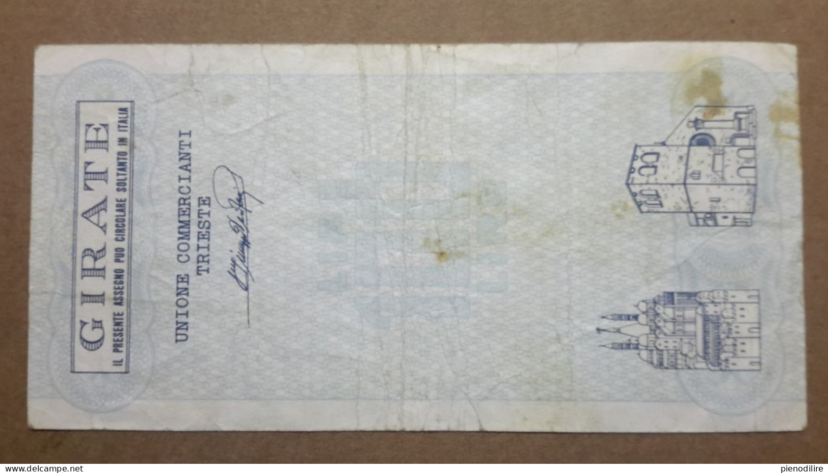 BANCA ANTONIANA DI PADOVA E TRIESTE, 100 Lire 01.12.1976 UNIONE COMMERCIANTI TRIESTE (A1.67) - [10] Checks And Mini-checks