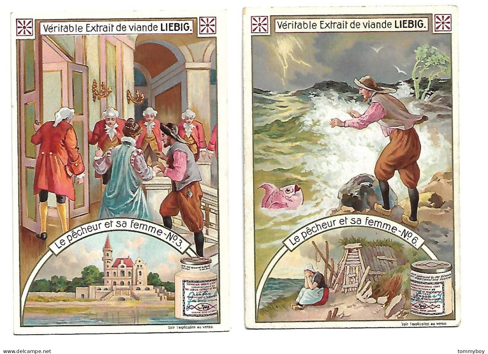 S 834, Liebig 6 Cards, Le Pêcheur Et Sa Femme (ref B22) - Liebig