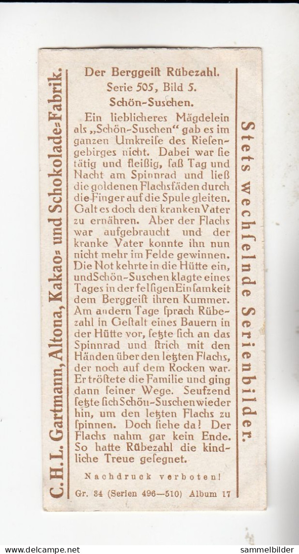 Gartmann Der Berggeist Rübezahl  Schön - Suschen    Serie 505 #5 Von 1917 - Otros & Sin Clasificación