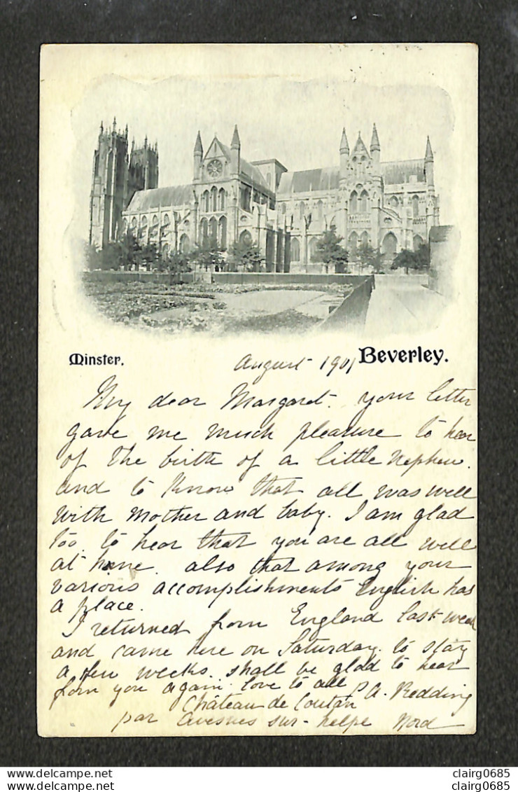 ANGLETERRE - BERVERLEY - Minster  - 1901 - RARE - Autres & Non Classés