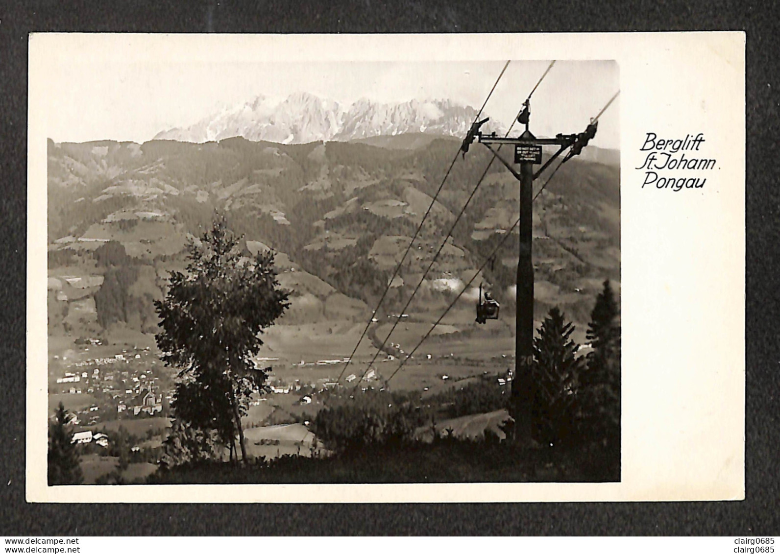 AUTRICHE - AUSTRIA - OSTERRICH - SALZBOURG - Berglift - St Johann Im  Pongau - 1955 - St. Johann Im Pongau