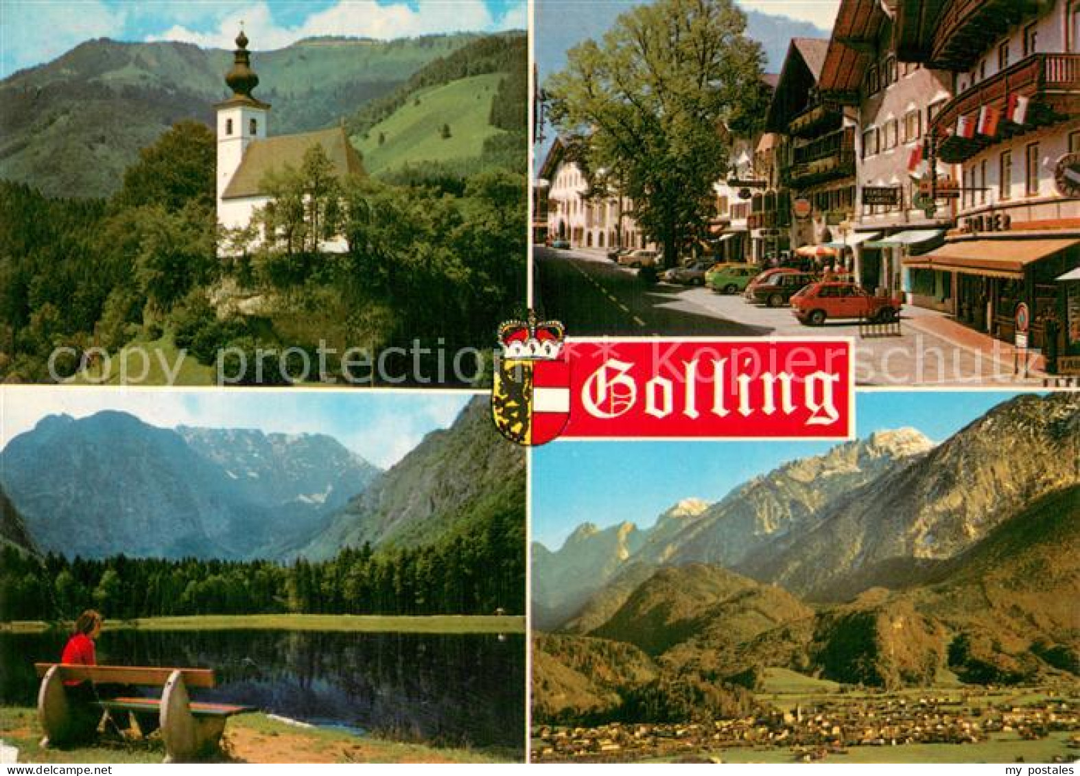 73779060 Golling Salzach Kirche St Nikolaus Ortspartie Panorama Golling Salzach - Sonstige & Ohne Zuordnung