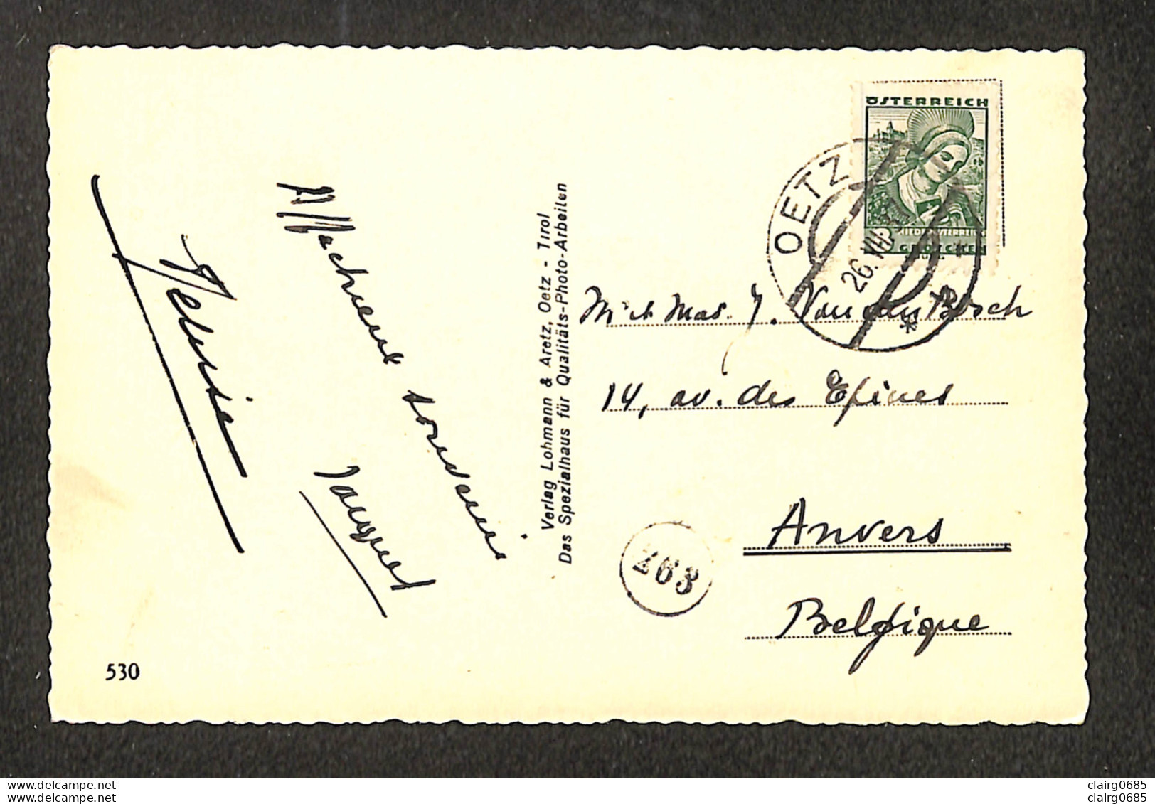 AUTRICHE - OSTERREICH - Tyrol - OETZ - 1937  - Oetz