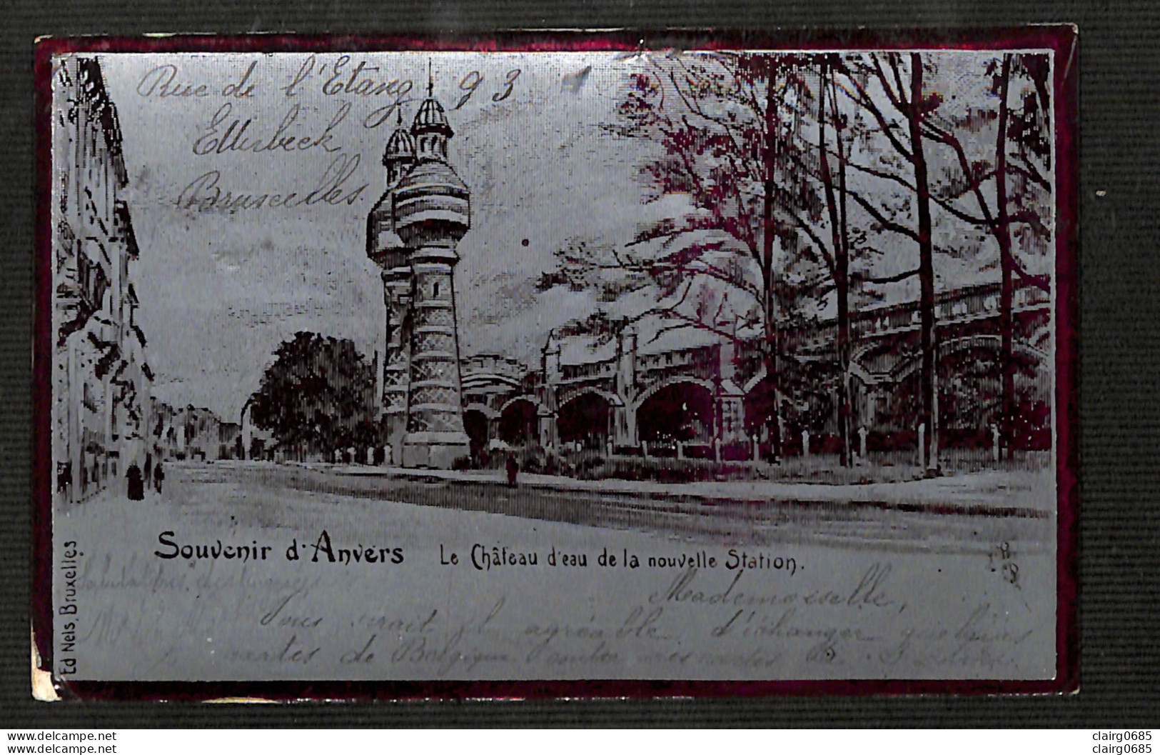 BELGIQUE - ANVERS - Souvenir D'Anvers - Le Château D'eau De La Nouvelle Station - 1900 - RARE - Antwerpen