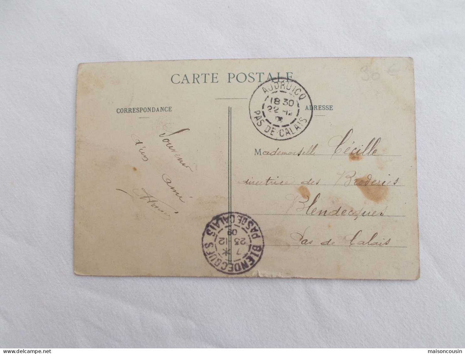 CPA CARTE POSTALE ANCIENNE ARDRES CAFE BARA AU PROGRES DEVANTURE CALAIS AUDRUICQ GUINES SNAPSHOT - Ardres