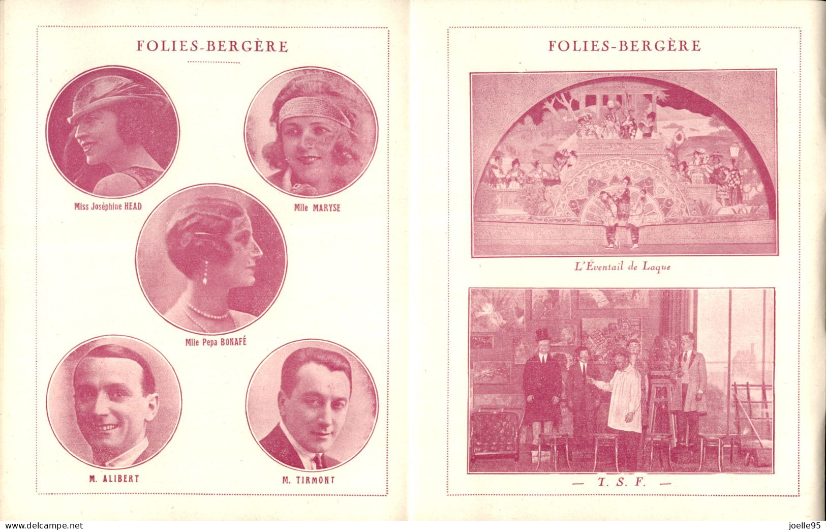 France - REVUE DES FOLIES BERGERE 1926 1927 JOSEPHINE BAKER PROGRAMME DU SPECTACLE - Programmes