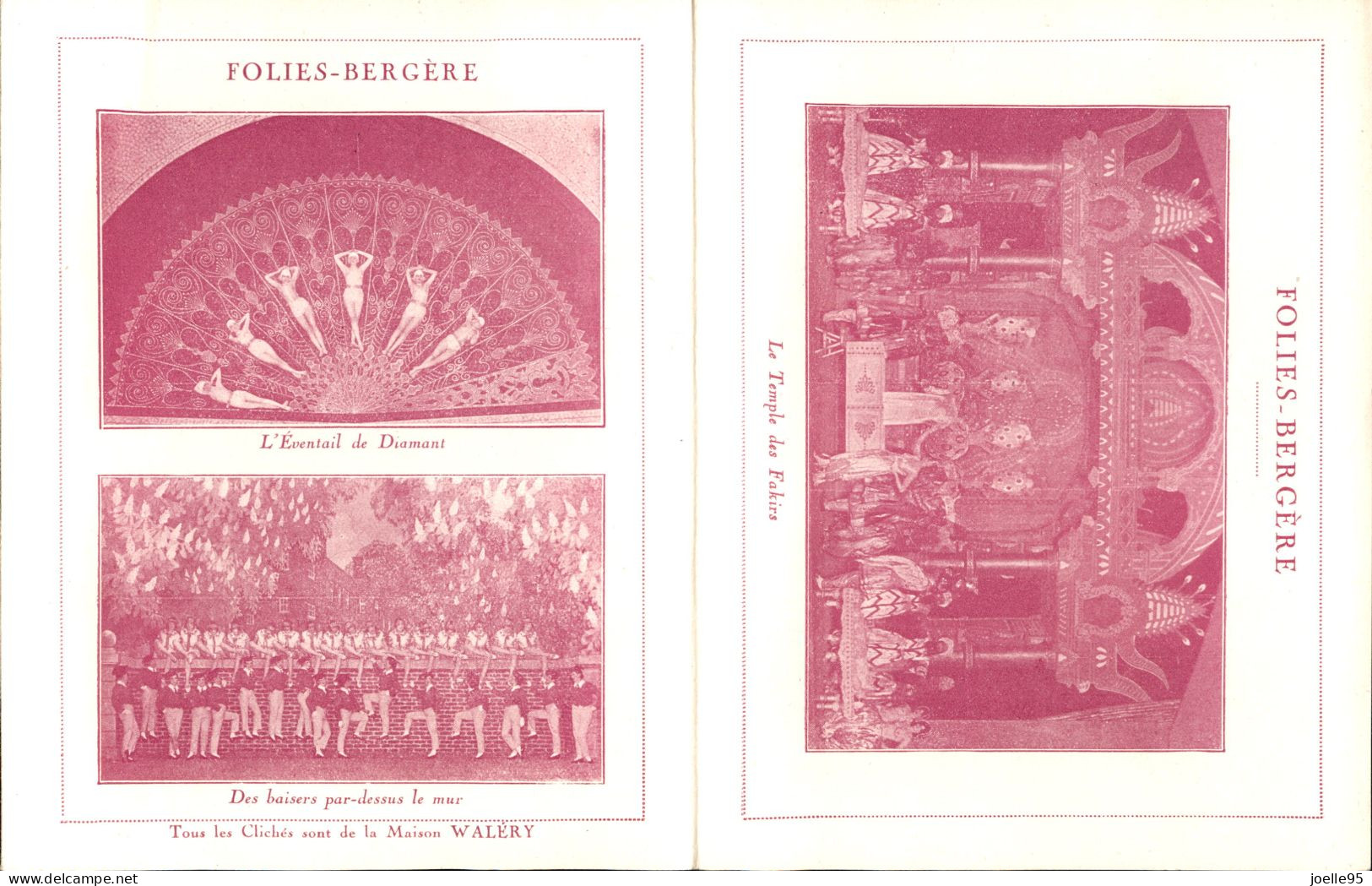 France - REVUE DES FOLIES BERGERE 1926 1927 JOSEPHINE BAKER PROGRAMME DU SPECTACLE - Programme