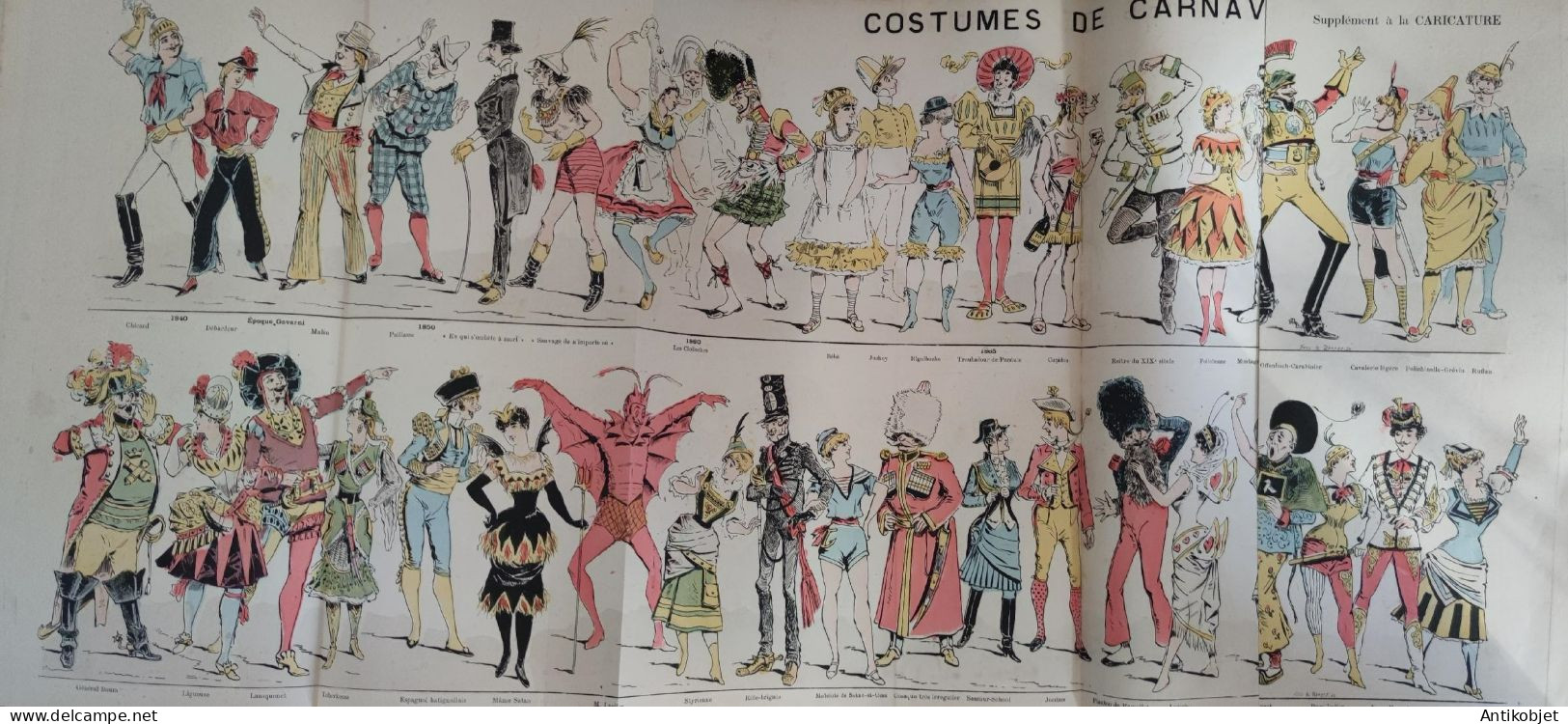 La Caricature 1885 N°267 Costumes De Carnaval Draner - Riviste - Ante 1900