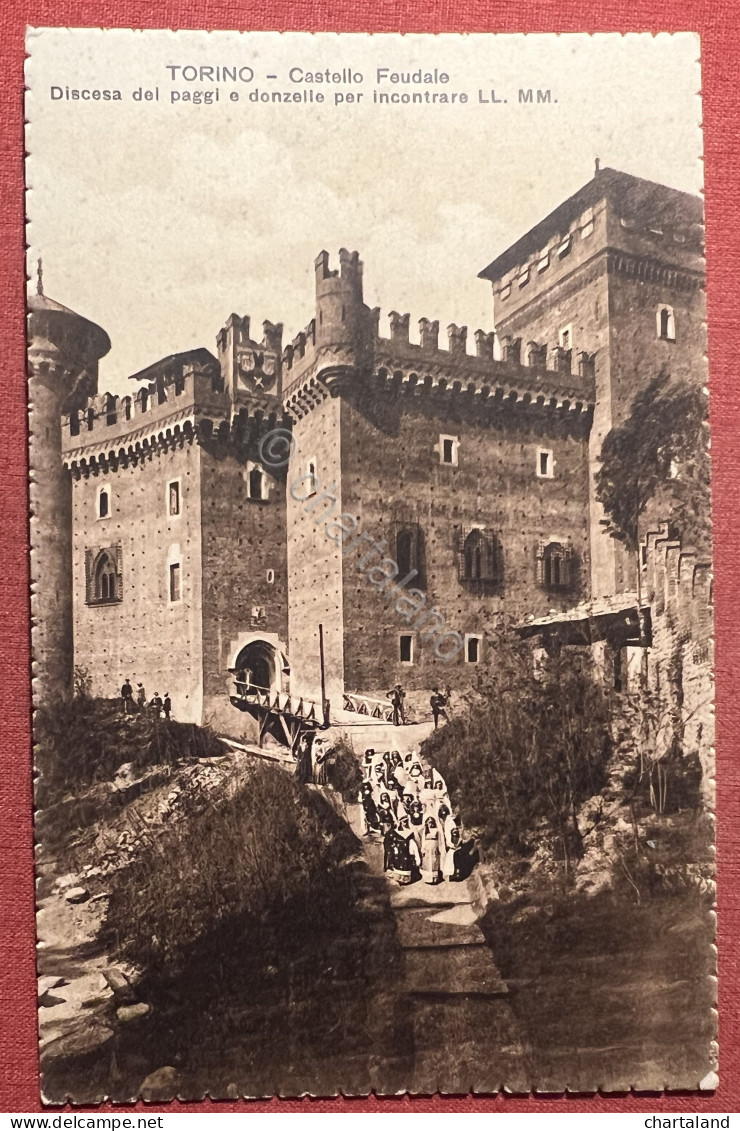 Cartolina - Torino - Castello Feudale - Discesa Dei Paggie Donzelle - 1930 Ca. - Autres & Non Classés