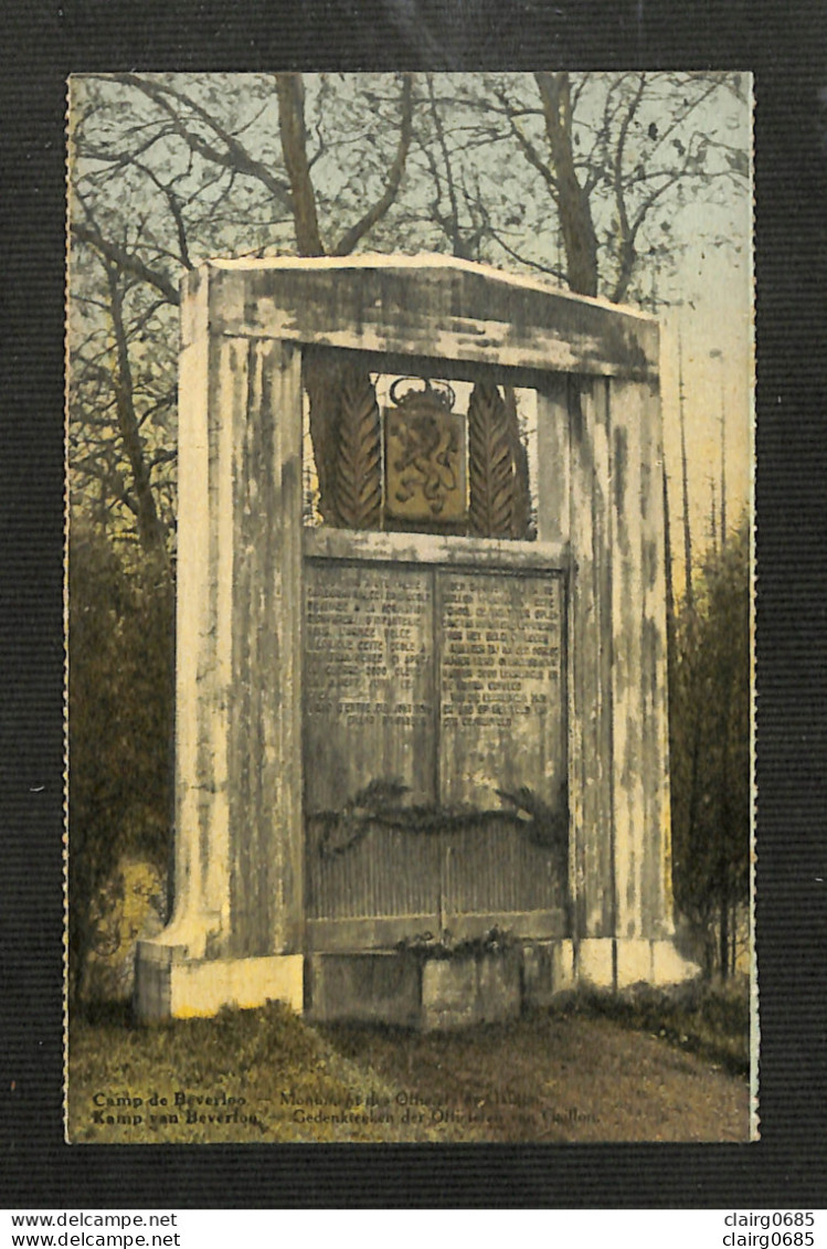 BELGIQUE - CAMP DE BEVERLOO - Monument Des Officiers De Gallion - (peu Courante) - Leopoldsburg (Kamp Van Beverloo)