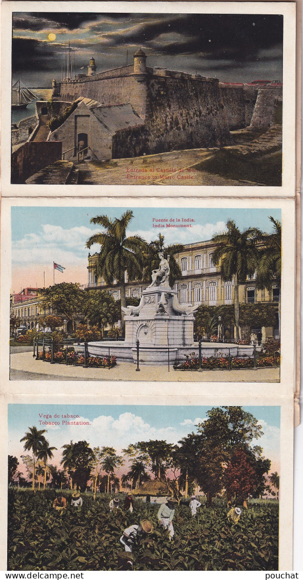 DE nw30- SOUVENIR FROM HAVANA , CUBA - EDICIONJORDI - DEPLIANT 11 CARTES RECTO VERSO ( 22 VUES )