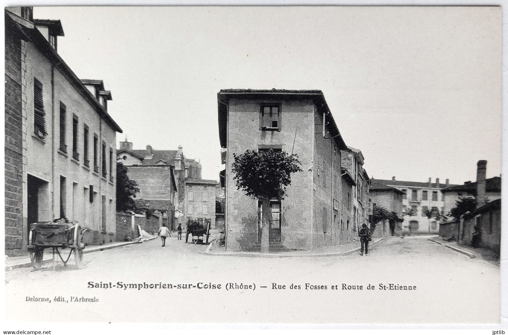 CPA Carte Postale / 69 Rhône, St Ou Saint-Symphorien-sur-Coise / Delorme, édit. / Rue Des Fosses Et Route De St-Étienne. - Saint-Symphorien-sur-Coise