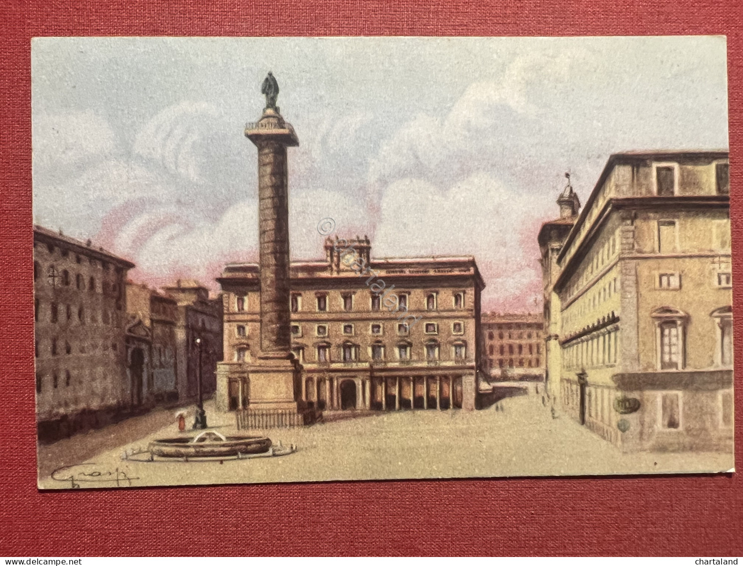 Cartolina - Roma - Piazza Colonna - Pubblicità Amaro Felsina Ramazzotti - 1930 - Other & Unclassified