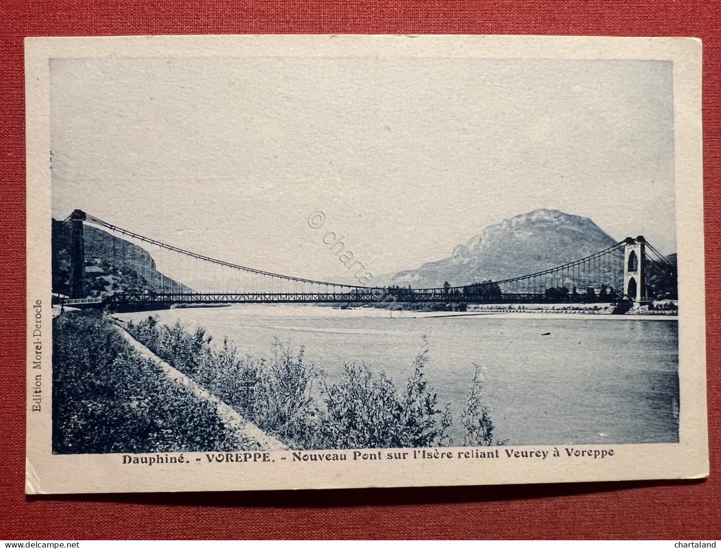 Cartolina - Dauphiné - Voreppe - Nouveau Pont Sur L'Isère Reliant Veurey - 1920 - Unclassified