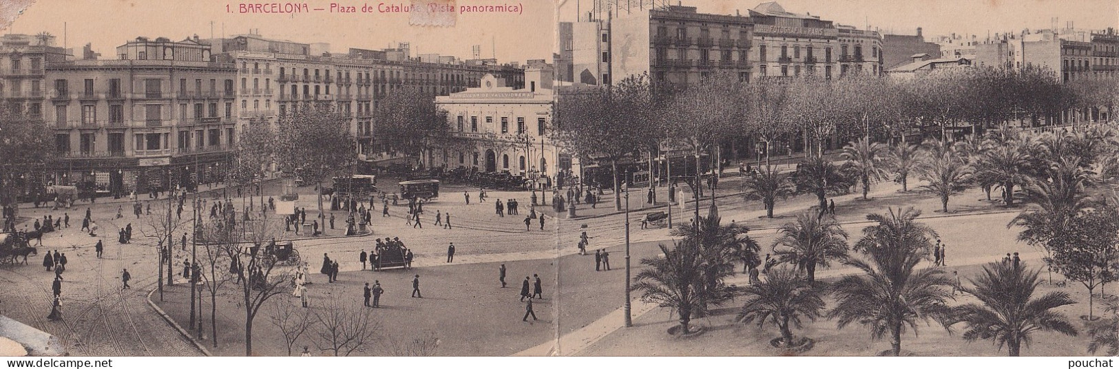 DE Nw32- BARCELONA - PLAZA DE CATALUNA  ( VISTA PANORAMICA ) - Barcelona