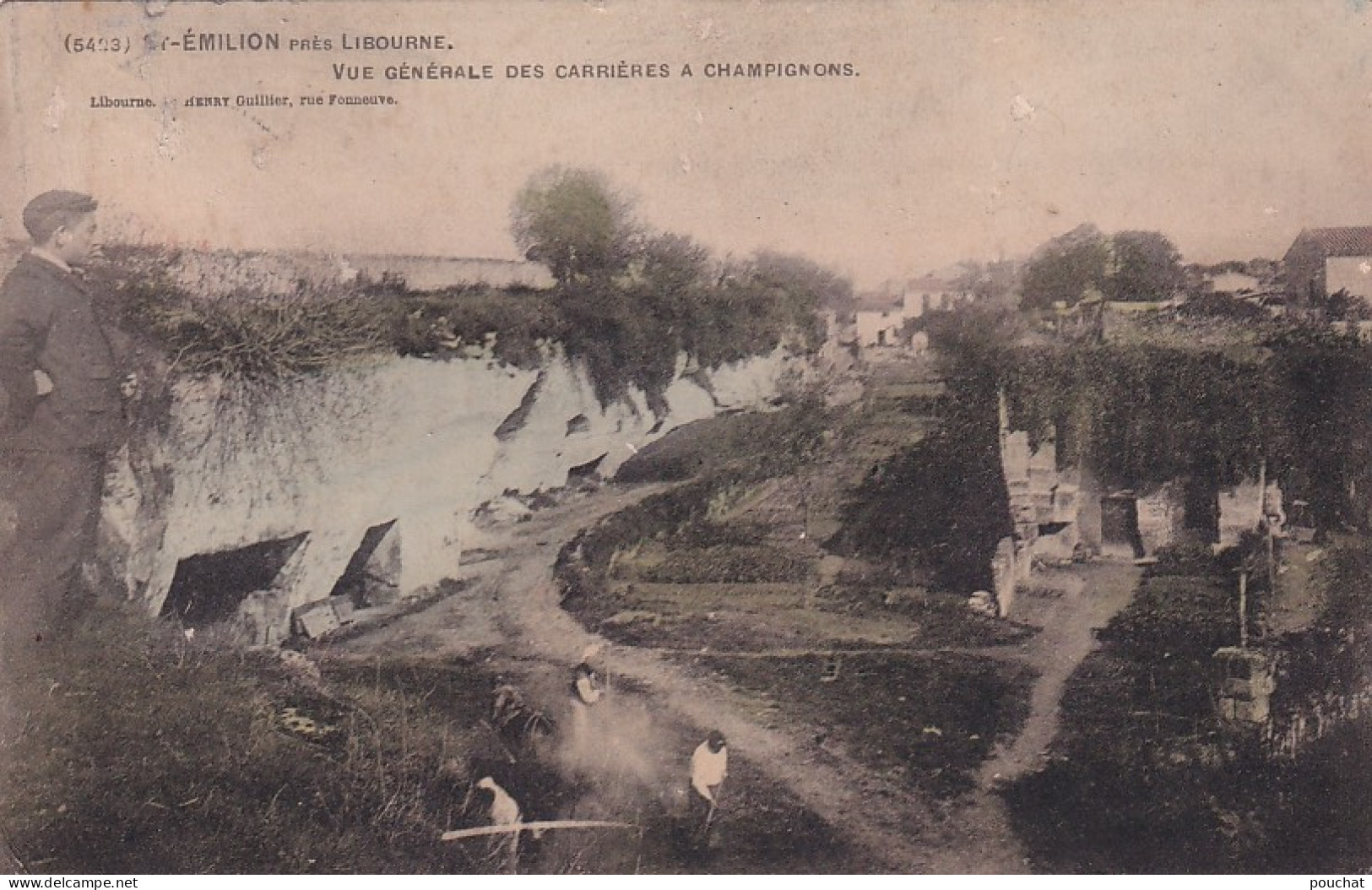 EP 28-(33) ST EMILION PRES LIBOURNE - VUE GENERALE DES CARRIERES A CHAMPIGNONS - ANIMATION - Saint-Emilion