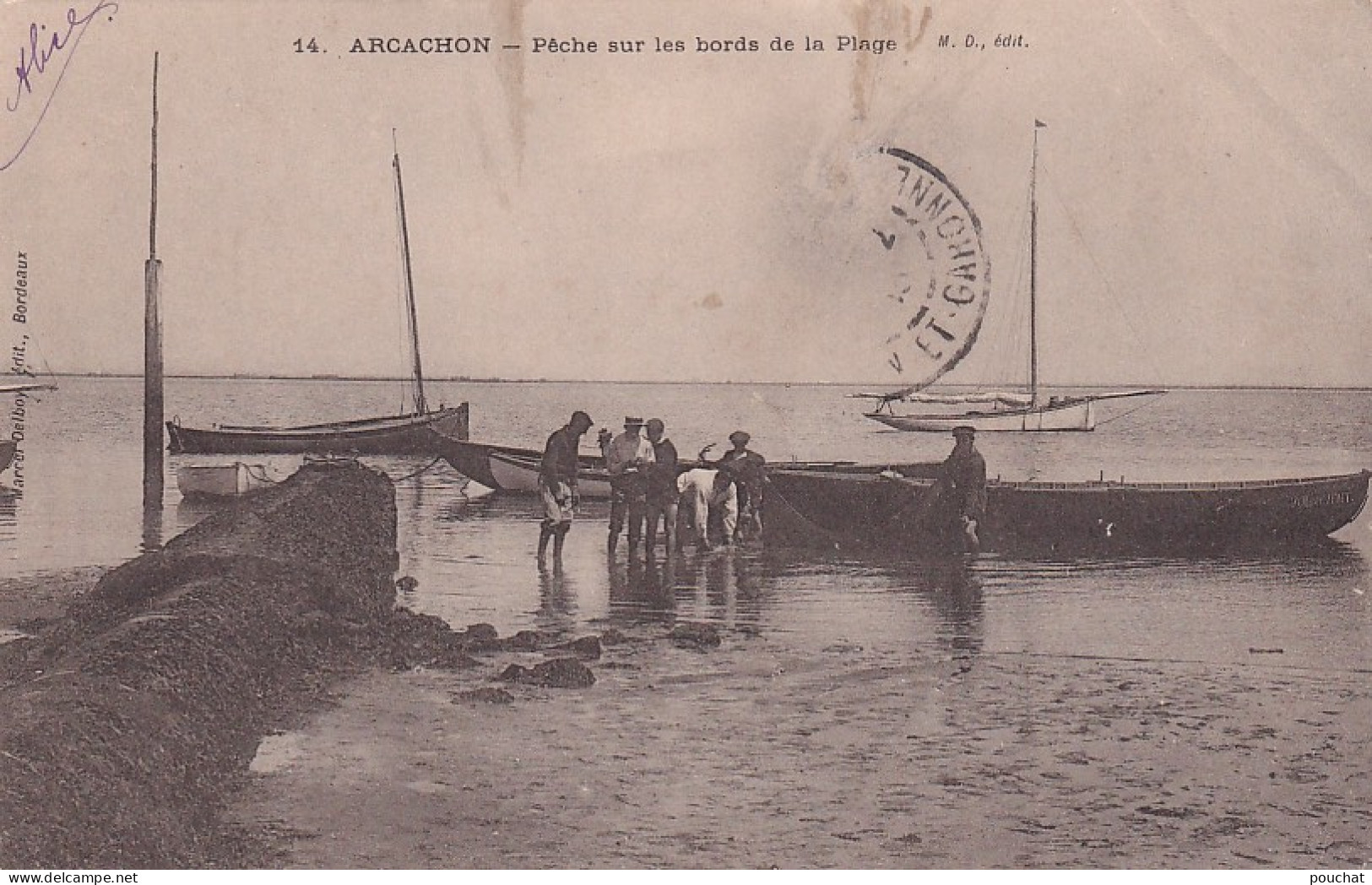 EP 29-(33) ARCACHON - PECHE SUR LES BORDS DE LA PLAGE - ANIMATION - Arcachon