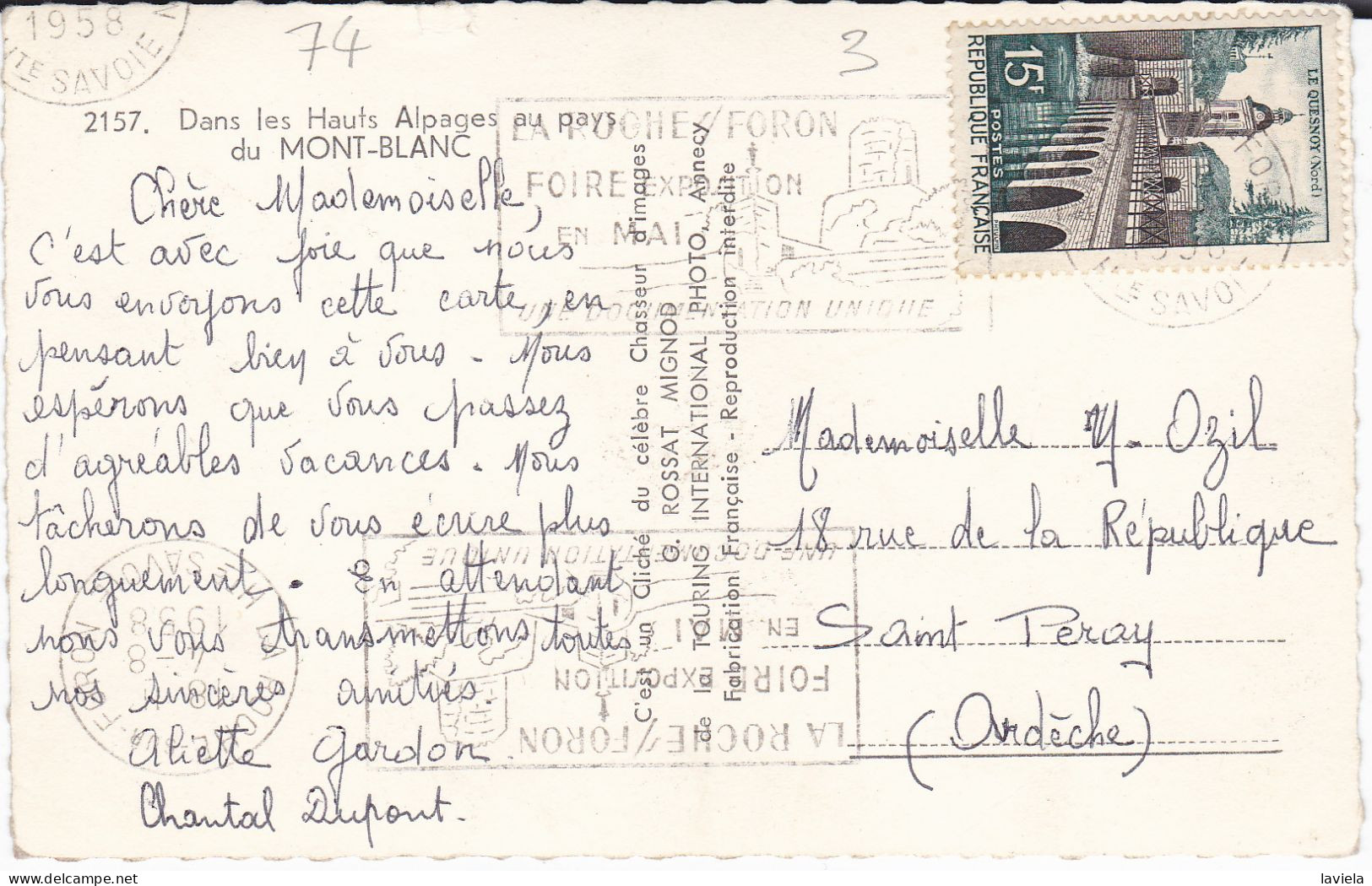 74 Dans Les Hauts Alpages Au Pays Du Mont-Blanc - Circulée 1958 - Chamonix-Mont-Blanc