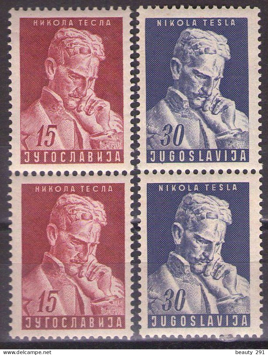 Yugoslavia 1953 - Nikola Tesla - Mi 712-713 - MNH**VF - Nuovi