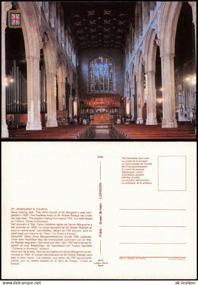 Postcard London ST. MARGARET'S CHURCH 1980 - Autres & Non Classés