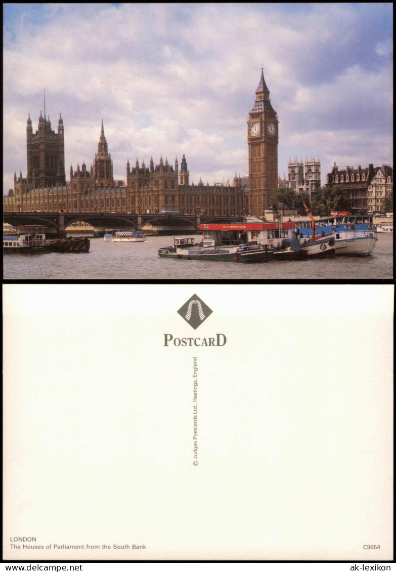 Postcard London The Houses Of Parliament From The South Bank 1990 - Andere & Zonder Classificatie